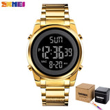 SKMEI Digital 2 Time Mens Watches Fashion LED Men Digital Wristwatch Chrono Count Down Alarm Hour For Mens reloj hombre 1611