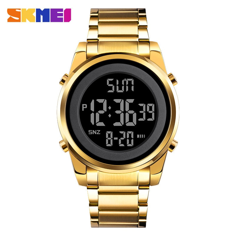 SKMEI Digital 2 Time Mens Watches Fashion LED Men Digital Wristwatch Chrono Count Down Alarm Hour For Mens reloj hombre 1611