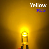 Car LED T10 W5W Canbus Glass COB 6000k Reading Dome Lamp Marker Wedge License PlateLight Bulb 168 194 192 DC 12V White Blue Red