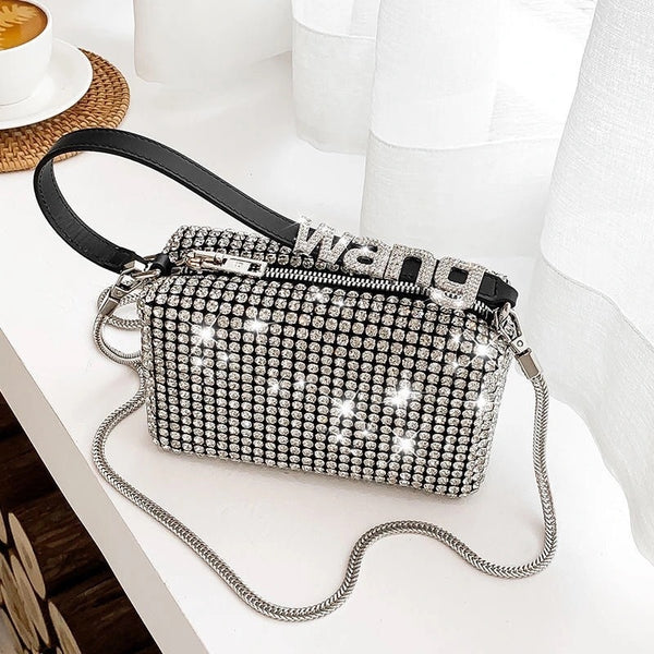 2022 AW New Rhinestone Handbag for Women Bag Diamonds Shoulder Bag Purse Ladies Female Crossbody Bag shining diamond bag