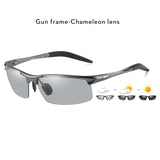 2022 Aluminum Rimless Photochromic Sunglasses Men Polarized Day Night Driving Glasses Chameleon Anti-Glare gafas de sol hombre