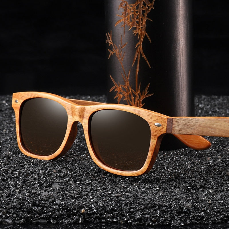 GM Natural Wood Sunglasses Polarized Wooden Sunglasses UV400 Sunglasses Bamboo Wooden Sunglasses Brand With Wooden Box S8171
