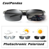 2022 Aluminum Rimless Photochromic Sunglasses Men Polarized Day Night Driving Glasses Chameleon Anti-Glare gafas de sol hombre