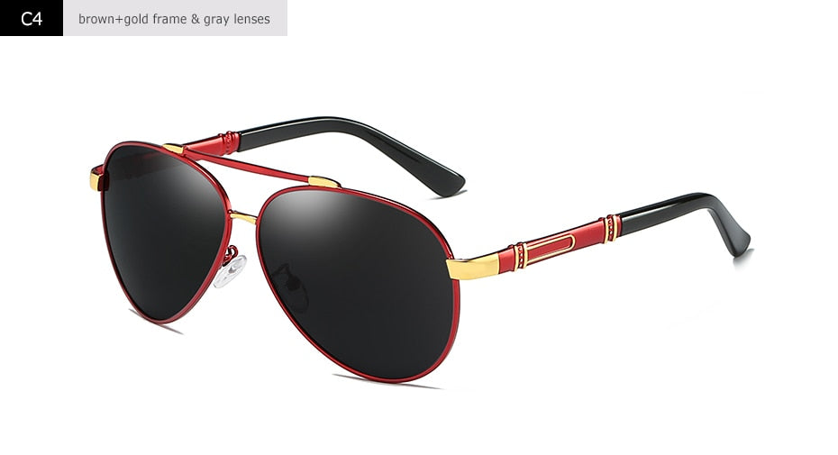 Blanche Michelle Pilot Polarized Sunglasses Men 2020 Brand Mirror Sun Glasses Driving UV400 Alloy Gafas De Sol Oculos With Box