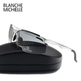 2022 Aluminum Magnesium Men Sunglasses Polarized Sports Driving Night Vision Goggles Sunglass Fishing UV400 Rimless Sun Glasses