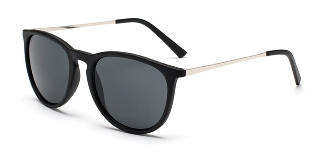 ZXWLYXGX   Retro Male Round Sunglasses Women Men Brand Designer Sun Glasses For Lady Alloy Mirror  Oculos De Sol