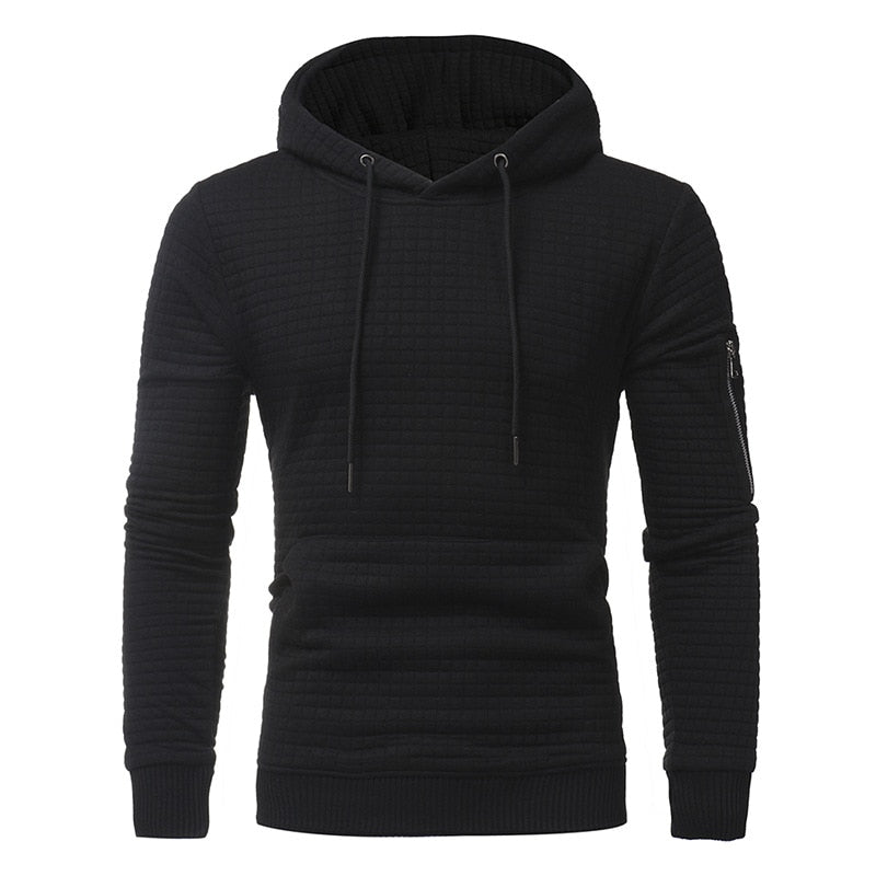 Digital Gray Camouflage Men's Hoodies With Zipper Lightweight Long Sleeve Casual Sweatshirts - Product Details