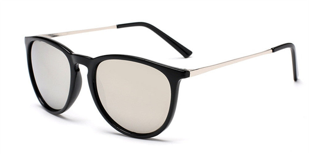 ZXWLYXGX   Retro Male Round Sunglasses Women Men Brand Designer Sun Glasses For Lady Alloy Mirror  Oculos De Sol