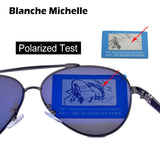 Blanche Michelle Pilot Polarized Sunglasses Men 2020 Brand Mirror Sun Glasses Driving UV400 Alloy Gafas De Sol Oculos With Box