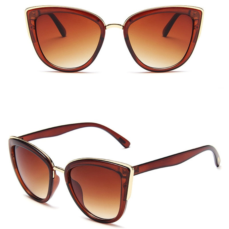 Luxury Cat Eye Sunglasses Women Luxury Brand Designer Vintage Gradient Glasses Retro Cat eye Sun glasses Female Eyewear UV400