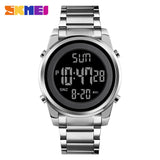SKMEI Digital 2 Time Mens Watches Fashion LED Men Digital Wristwatch Chrono Count Down Alarm Hour For Mens reloj hombre 1611