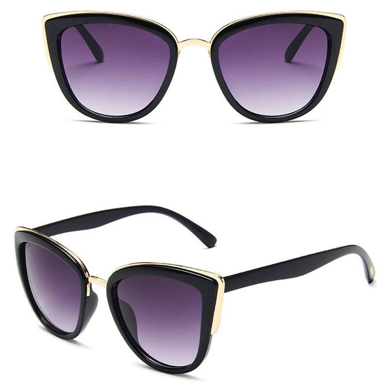 Luxury Cat Eye Sunglasses Women Luxury Brand Designer Vintage Gradient Glasses Retro Cat eye Sun glasses Female Eyewear UV400