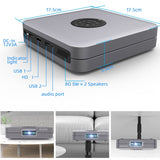 WZATCO D1 DLP 3D Projector 300inch Home Cinema support Full HD 1920x1080P,32GB Android 5G WIFI Video Beamer MINI Projector