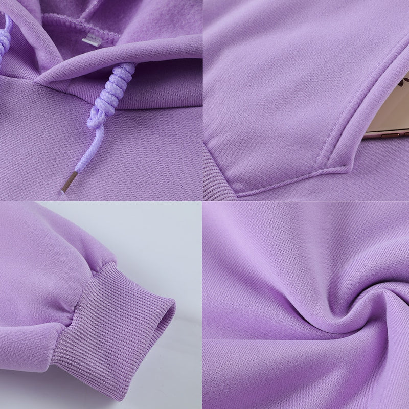 Harajuku Strawberry Embroidery Lavender Pink Sweatshirt Autumn Winter Women Kawaii Loose Long Sleeves Tops Oversized Hoodies XXL