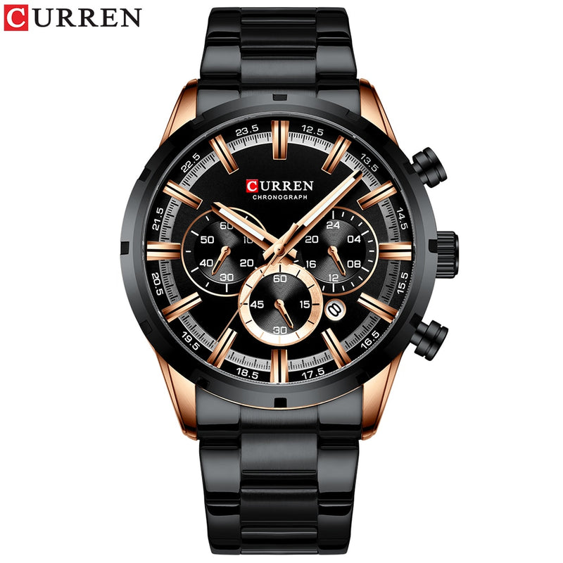 Relogio Masculino CURREN Hot Fashion Mens Watches Top Brand Luxury Wrist Watch Quartz Clock Watch Men Waterproof Chronograph