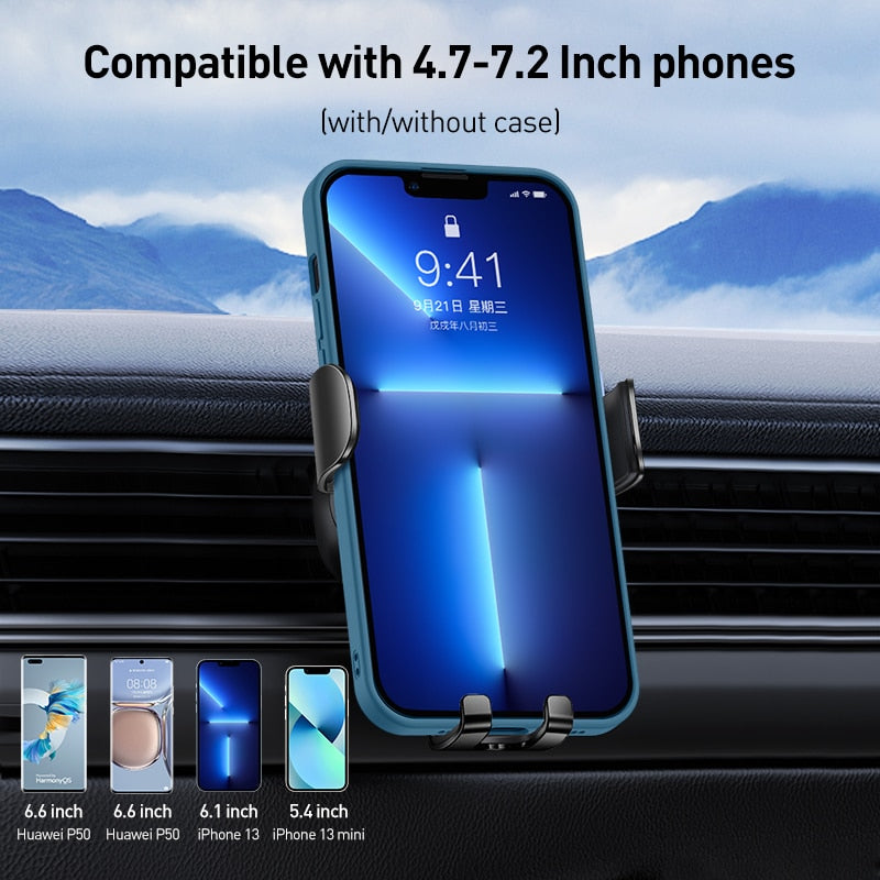 Baseus Car Phone Holder for Car Air Vent / CD Slot Mount Phone Holder Stand for iPhone Samsung Metal Gravity Mobile Phone Holder