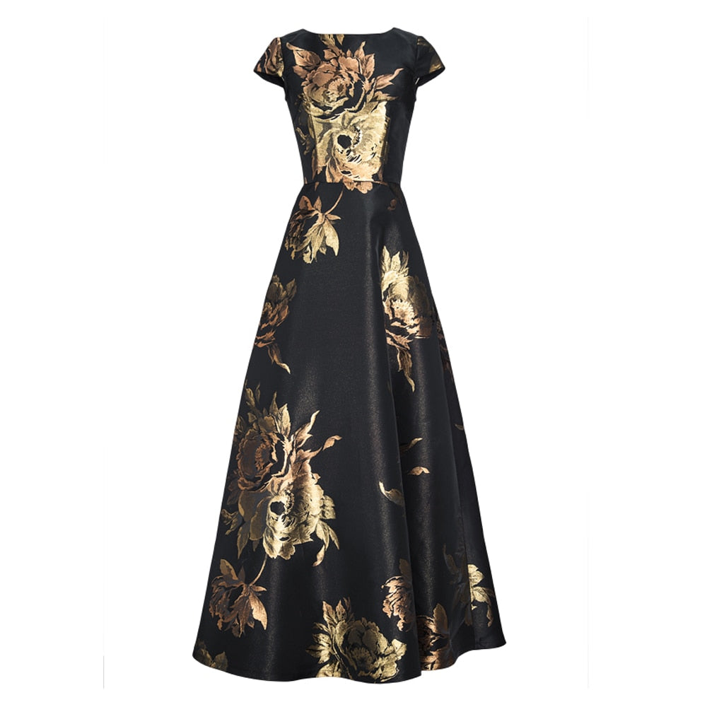 Quality New Women's Summer Long Maxi Dress Causul Elegant Ladies Boho Floral Jacquard Fashion Party Clothing Vestidos
