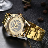 Luxury Famous TVK Brand Watch For Women Gold Stainless Steel Strap Diamond Digital Ladies Quartz Wrist Watches Relogio Feminino