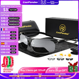 2022 Aluminum Rimless Photochromic Sunglasses Men Polarized Day Night Driving Glasses Chameleon Anti-Glare gafas de sol hombre