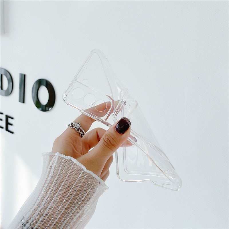 Card Holder Wallet Clear Case For Samsung S22 Ultra A52 A52S 5G A53 A51 A71 A13 A12 A32 A72 A50 A21S A03 A23 A73 A30S Case Cover