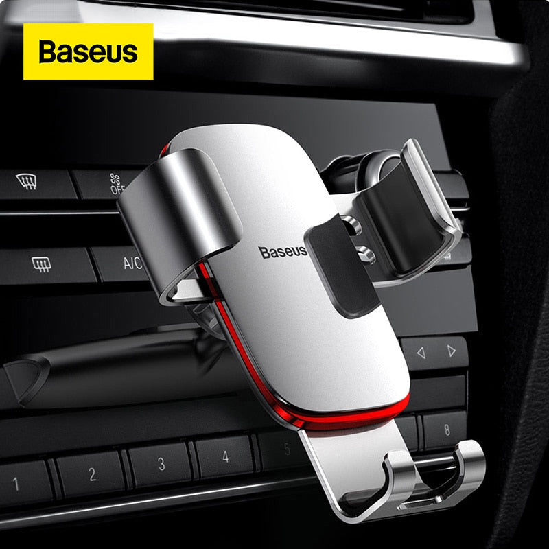 Baseus Car Phone Holder for Car Air Vent / CD Slot Mount Phone Holder Stand for iPhone Samsung Metal Gravity Mobile Phone Holder