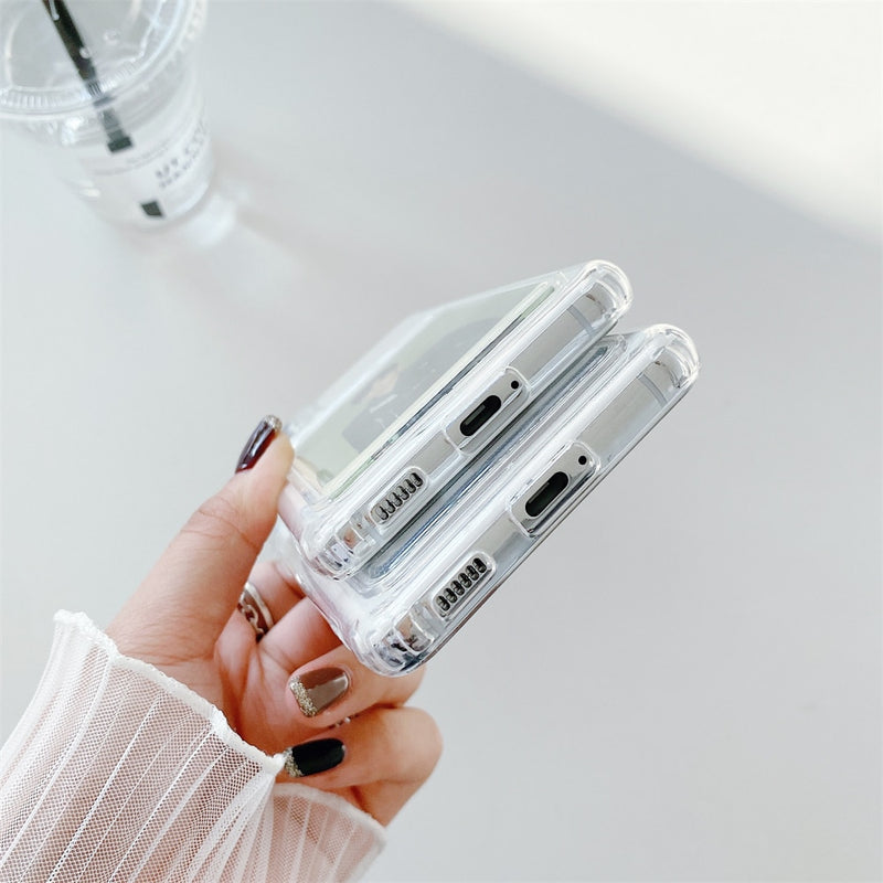Card Holder Wallet Clear Case For Samsung S22 Ultra A52 A52S 5G A53 A51 A71 A13 A12 A32 A72 A50 A21S A03 A23 A73 A30S Case Cover