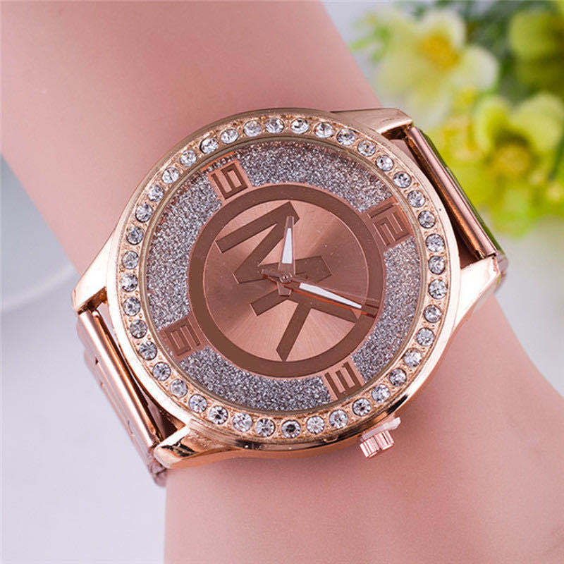 Luxury Famous TVK Brand Watch For Women Gold Stainless Steel Strap Diamond Digital Ladies Quartz Wrist Watches Relogio Feminino