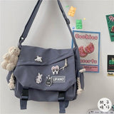 Nylon Handbags Shoulder Bag Large Capacity Crossbody Bags for Teenager Girls Men Harajuku Messenger Bag Student School Bags Sac