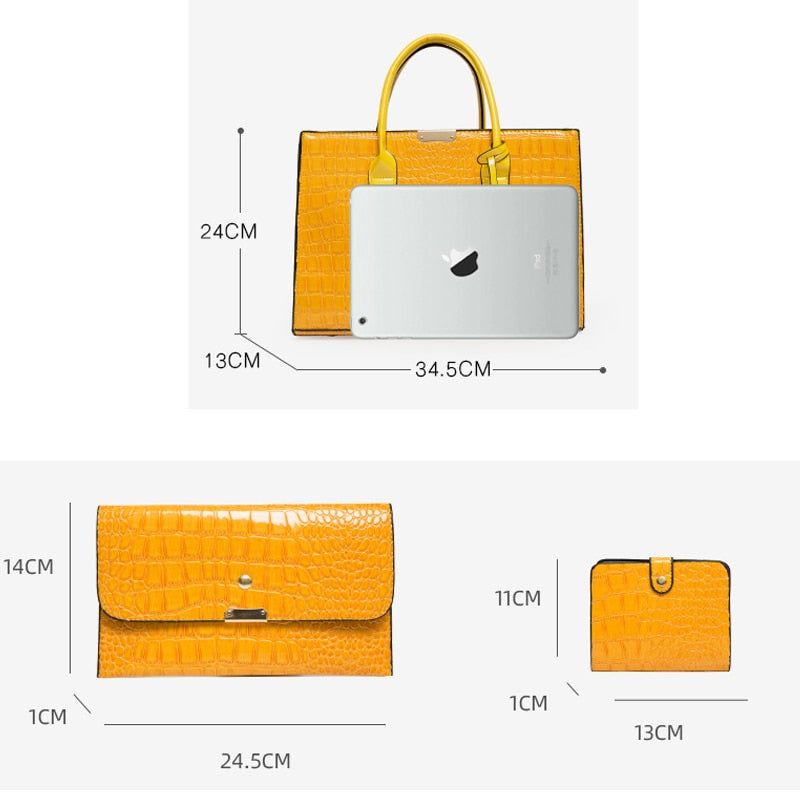 Luxury Womens Bags Designer Crocodile Pattern Shoulder Bag PU Leather Brand Woman Crossbody Casual Handbag  Women Tote Bags Sac