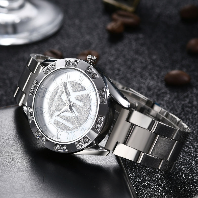 Luxury Famous TVK Brand Watch For Women Gold Stainless Steel Strap Diamond Digital Ladies Quartz Wrist Watches Relogio Feminino