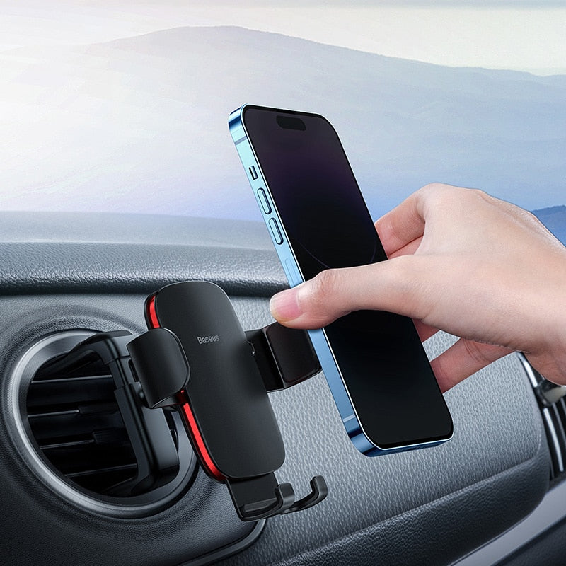 Baseus Car Phone Holder for Car Air Vent / CD Slot Mount Phone Holder Stand for iPhone Samsung Metal Gravity Mobile Phone Holder