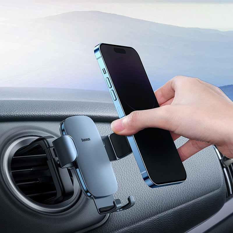 Baseus Car Phone Holder for Car Air Vent / CD Slot Mount Phone Holder Stand for iPhone Samsung Metal Gravity Mobile Phone Holder