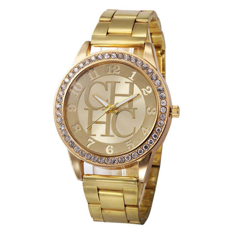 Luxury Famous TVK Brand Watch For Women Gold Stainless Steel Strap Diamond Digital Ladies Quartz Wrist Watches Relogio Feminino