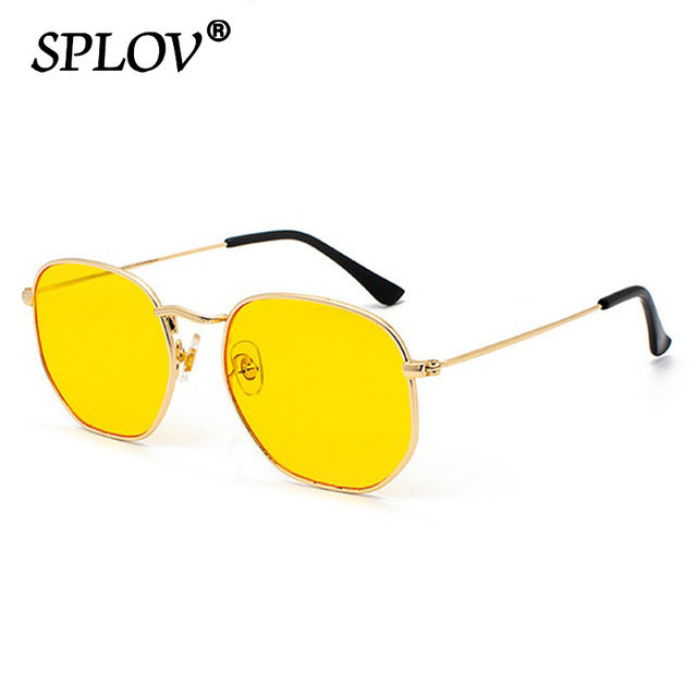 Hexagon Men Women Sunglasses Square Polygon Sun Glasses