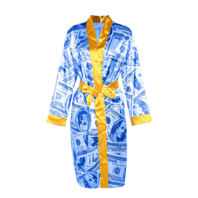 hirigin Aesthetic Cardigan Long Sleeve Midi Bandage Dress Money Pajamas Fall Clothes for Women 2020