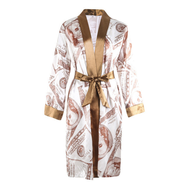 hirigin Aesthetic Cardigan Long Sleeve Midi Bandage Dress Money Pajamas Fall Clothes for Women 2020