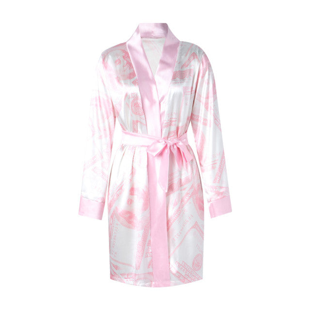hirigin Aesthetic Cardigan Long Sleeve Midi Bandage Dress Money Pajamas Fall Clothes for Women 2020