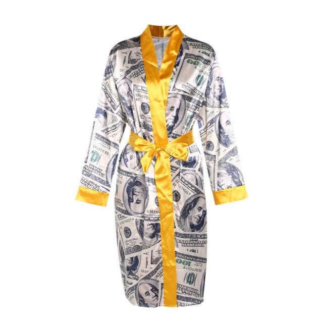 hirigin Aesthetic Cardigan Long Sleeve Midi Bandage Dress Money Pajamas Fall Clothes for Women 2020