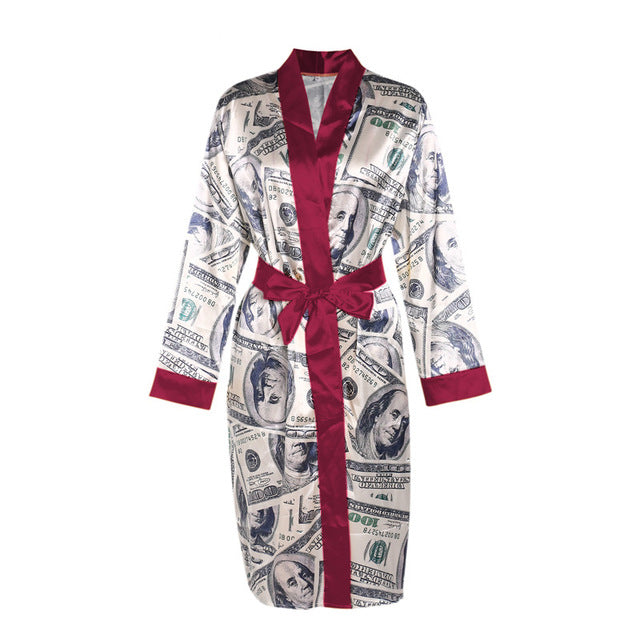 hirigin Aesthetic Cardigan Long Sleeve Midi Bandage Dress Money Pajamas Fall Clothes for Women 2020