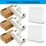 433Mhz Smart Light Switch LED Push Button Switch Universal Wireless Remote Control AC90~250V 10A 1CH Relay controller for Lamp