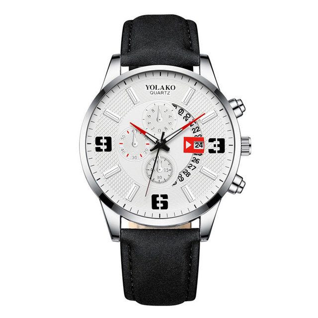 reloj hombre Mens Fashion Business Watches Men Sports Stainless Steel Quartz Watch Man Calendar Date Clock relogio masculino
