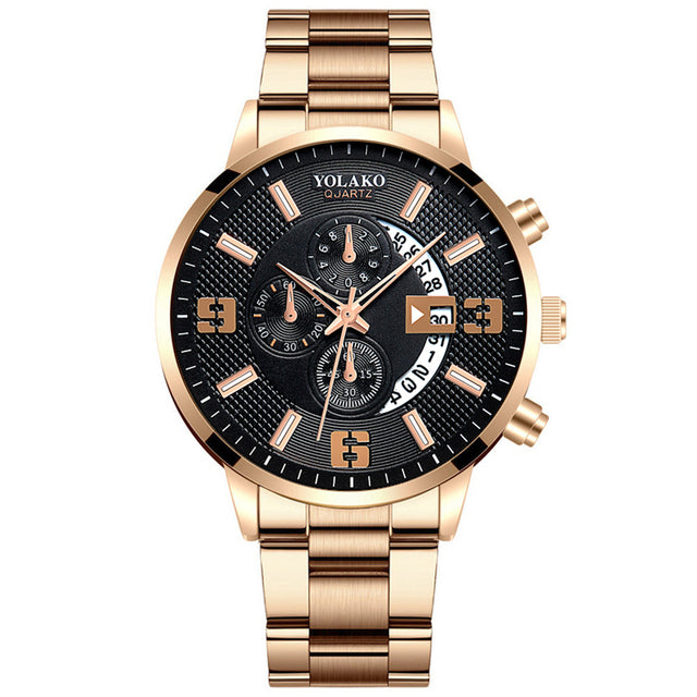 reloj hombre Mens Fashion Business Watches Men Sports Stainless Steel Quartz Watch Man Calendar Date Clock relogio masculino