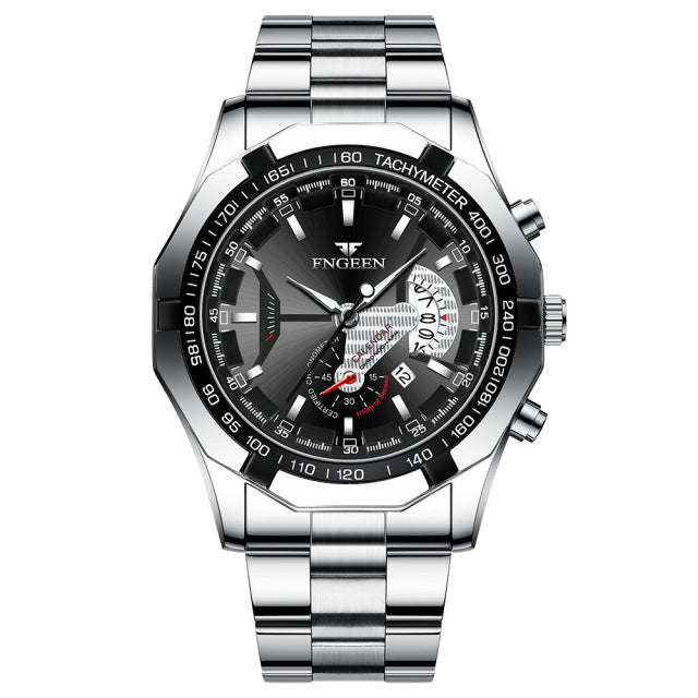 FNGEEN New Concept Quartz Watches Fashion Casual Military Sports Wristwatch Waterproof Luxury Men's Clock Relogio Masculino S001