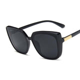 Designer Cat Eye Sunglasses Woman Vintage Black Mirror Sun Glasses
