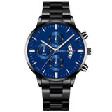 Men Luxury Stainless Steel Watch Calendar Date Quartz Wrist Watch Watche