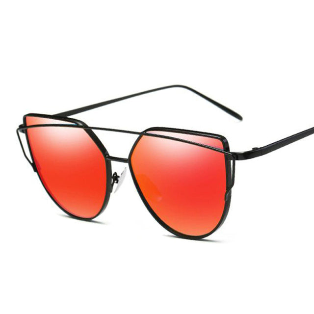 Sexy Retro Cat Eye Sunglasses Women Brand Designer Metal Luxury Sun Glasses