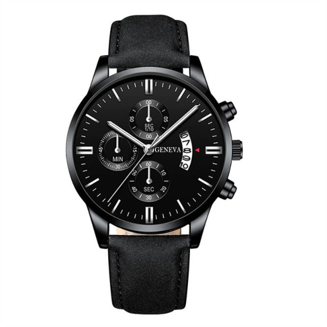 Men Luxury Stainless Steel Watch Calendar Date Quartz Wrist Watch Watche