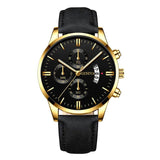Men Luxury Stainless Steel Watch Calendar Date Quartz Wrist Watch Watche