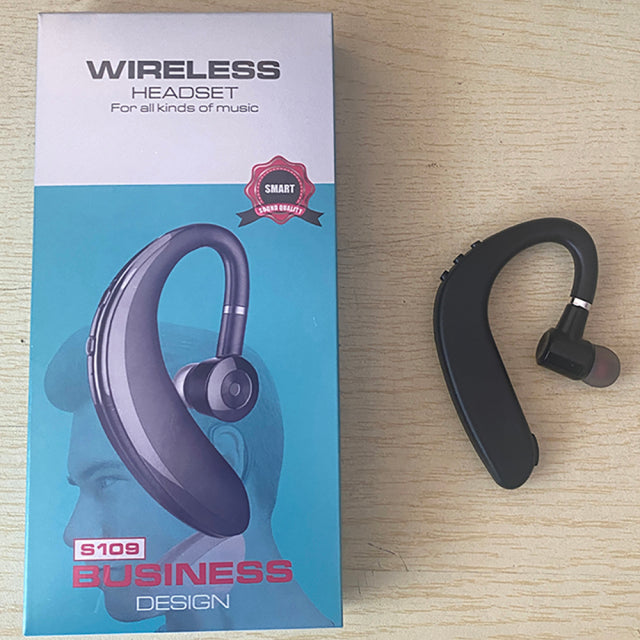 Wireless earphones with microphone for all smartphones, hands-free sports headphones with Bluetooth connection and microphone