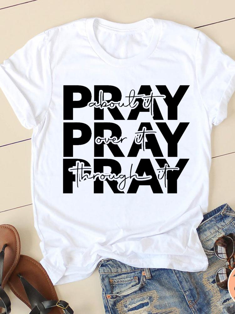 Clothing Summer Letter Printing 2022 Short Sleeve Ladies Casual Women Fashion